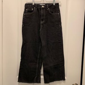 Zara Jeans Black Wide Leg Size 4
